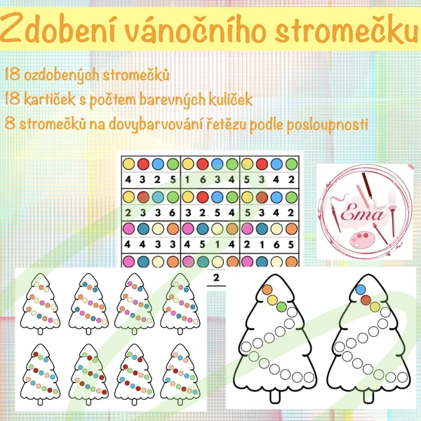 Zdobení vánočního stromečku 