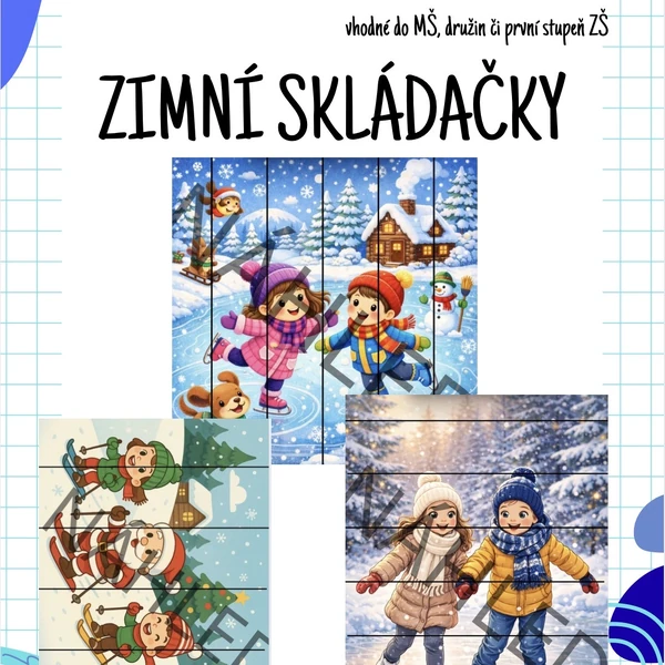 ❄️ ZIMNÍ SKLÁDAČKY PRO DĚTI 