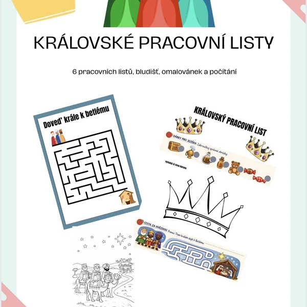 Královské pracovní listy - 3 králové