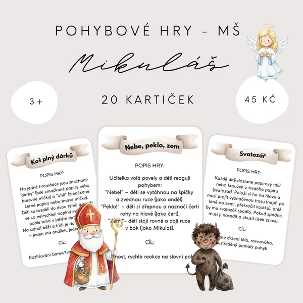 Pohybové hry pro MŠ - Mikuláš