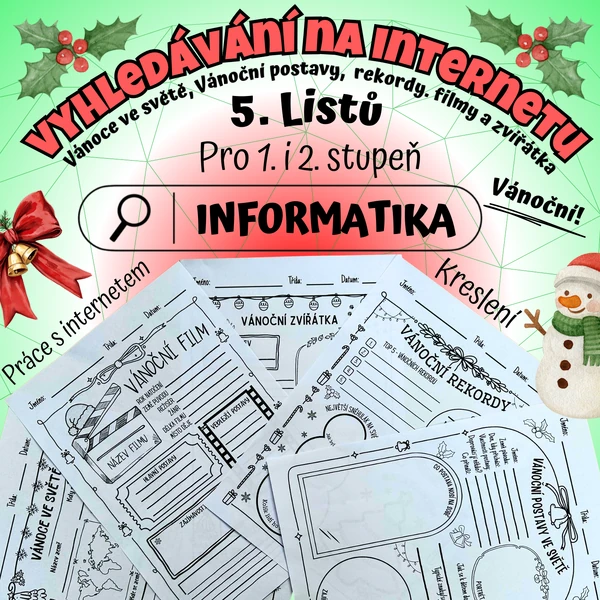 🎄Vyhledávání na internetu – Vánoční edice 🎁