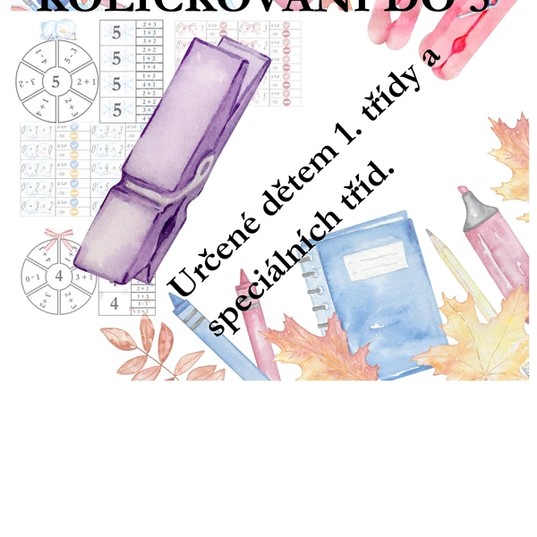 Vánoční/zimní kolíčkování - počítání do 5
