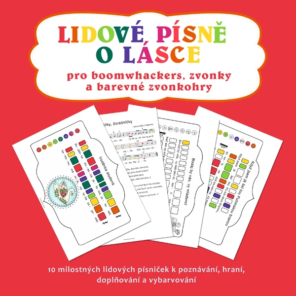 Lidové písně o lásce pro boomwhackers, zvonky a barevné zvonkohry