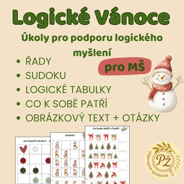 Logické Vánoce - soubor aktivit na podporu logického myšlení