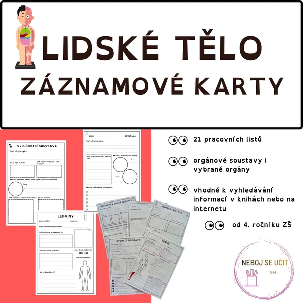 Lidské tělo záznamové karty