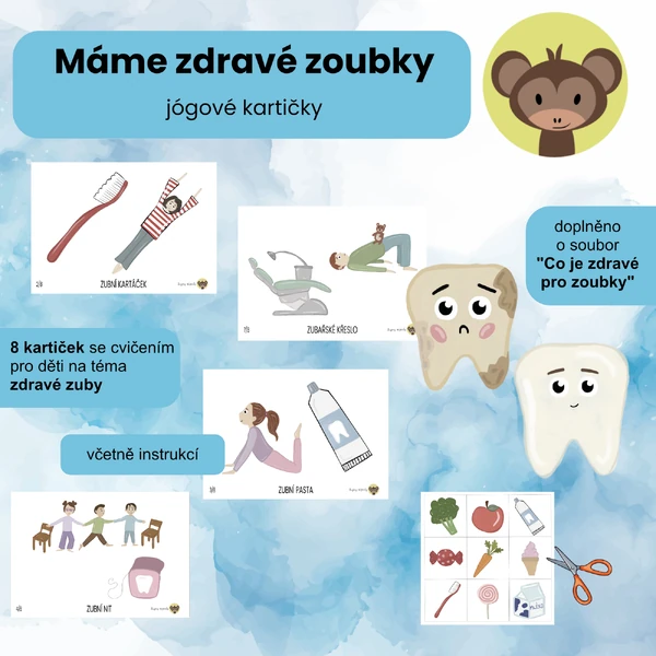 Máme zdravé zoubky - jógové kartičky 