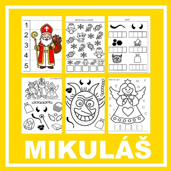 Mikuláš - pracovní listy