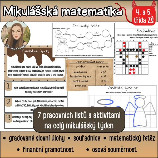 Mikulášská matematika - pracovní listy