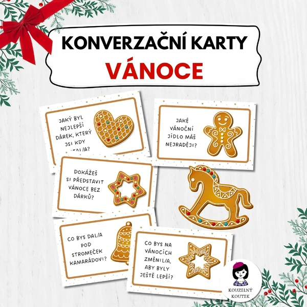 Konverzační kartičky Vánoce | Advent | Zima | Vánoce | Vánoční