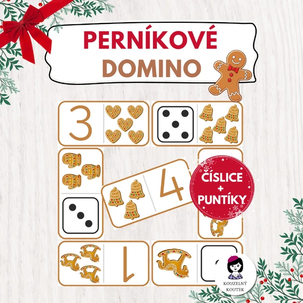 Vánoční domino s perníčky | perníky | zima | Vánoce | Advent