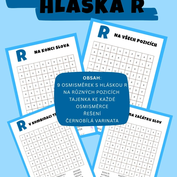 Logopedické osmisměrky - hláska R 