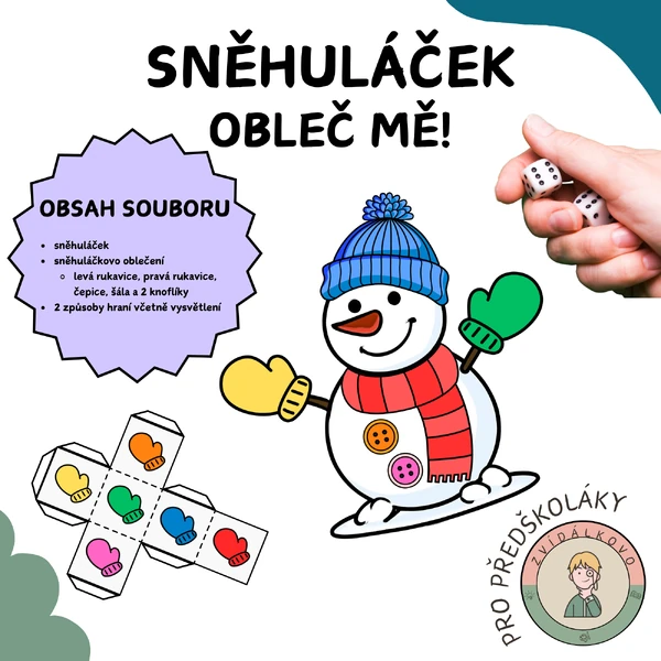 Sněhuláček - obleč mě! 