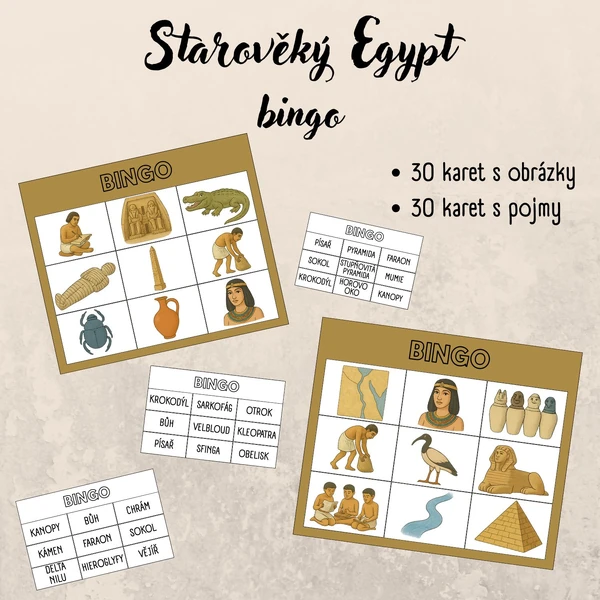 Starověký Egypt - bingo