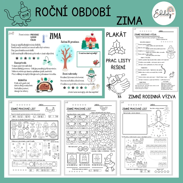 Zimní období – výukový materiál