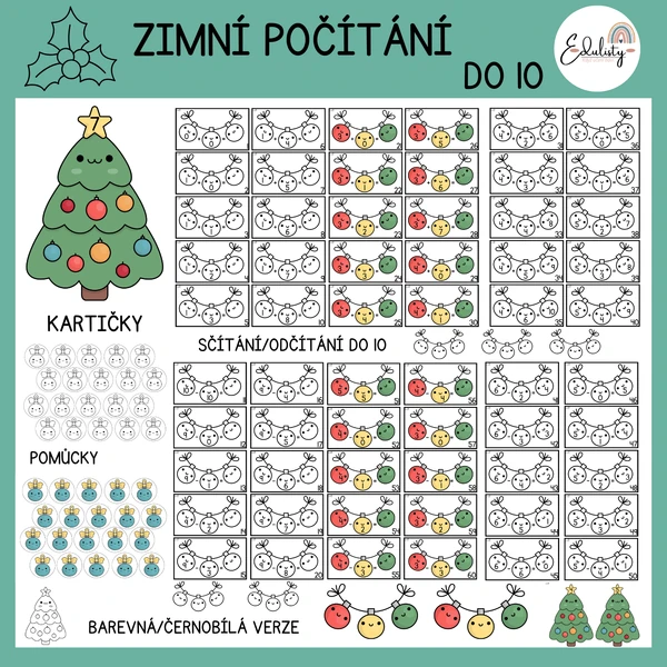 Zimní počítání do 10 