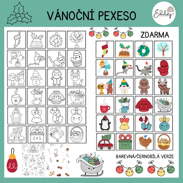 Vánoční pexeso – zábava nejen pro nejmenší