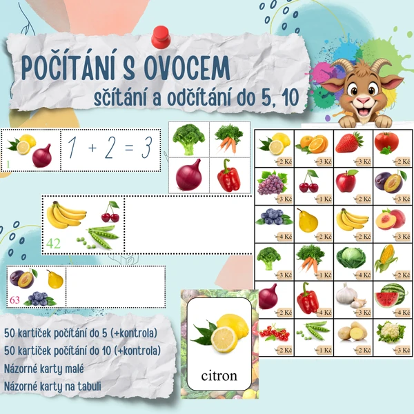 Počítání s ovocem - nákupy