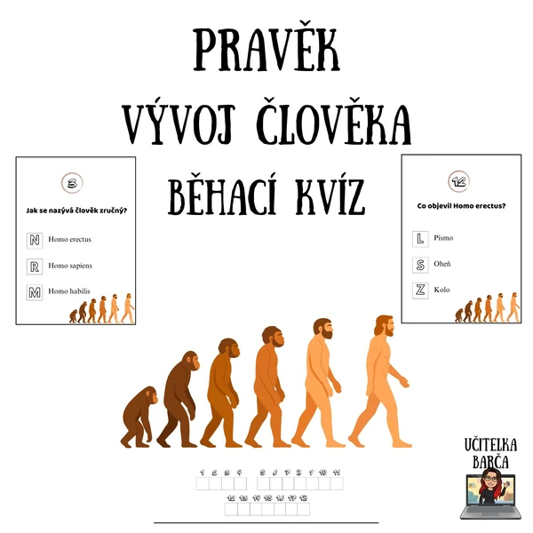Běhací kvíz - Pravěk (vývoj člověka)