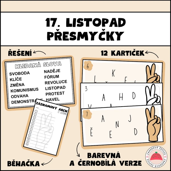 17. listopad - Den boje za svobodu a demokracii - přesmyčky