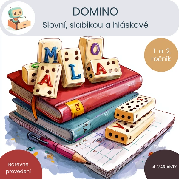 DOMINO - slovní, slabikové a hláskové.