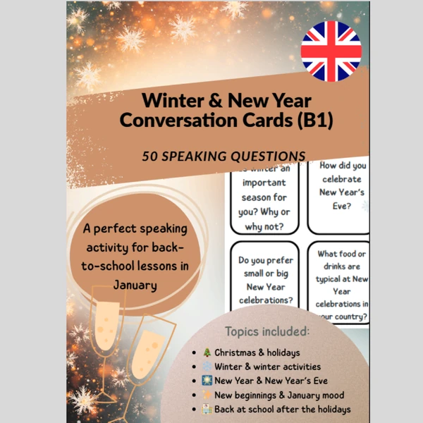Winter & New Year Conversation Cards (B1)
