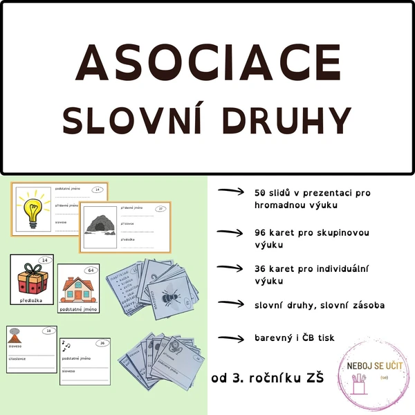Asociace slovní druhy