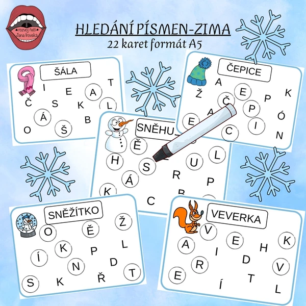 HLEDÁNÍ PÍSMEN ZIMA