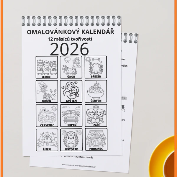 OMALOVÁNKOVÝ KALENDÁŘ 2026 🔔🎁
