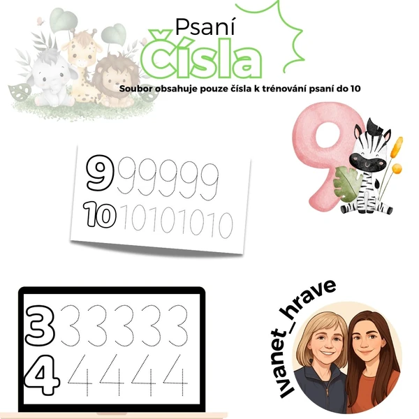 Psaní - číslovky do 10