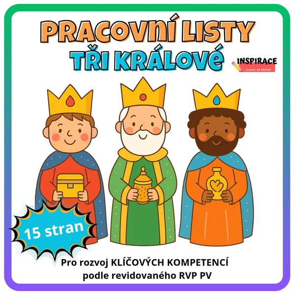 Pracovní listy – k tématu TŘI KRÁLOVÉ 🫅👳‍♂️🤴