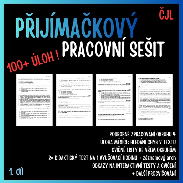 Přijímačkový pracovní sešit ČJL 1