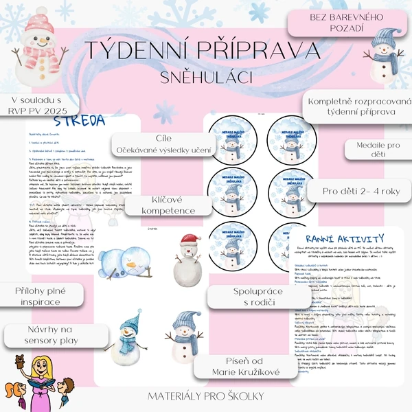 Týdenní příprava - Sněhuláci (bez barevného pozadí)