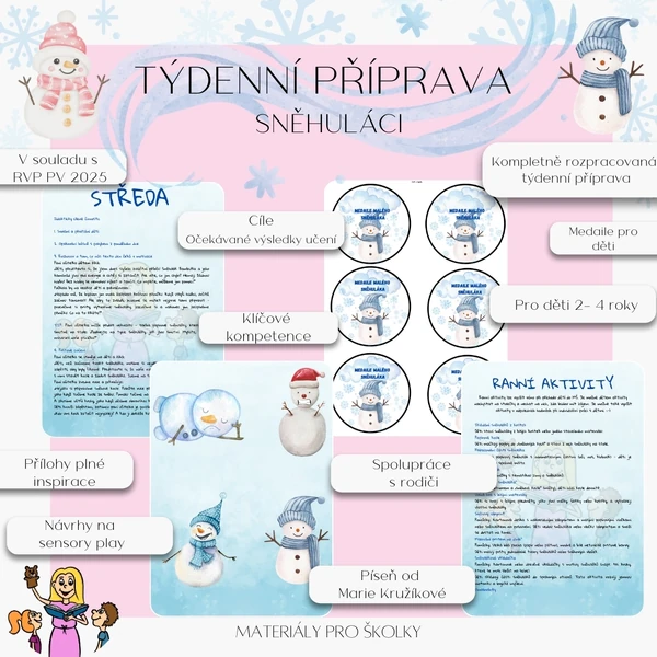 Týdenní příprava - Sněhuláci