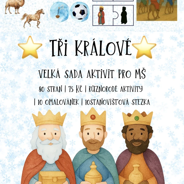 ⭐ Tři králové – velká sada aktivit pro MŠ