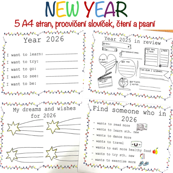 New Year review - Nový rok - psaní