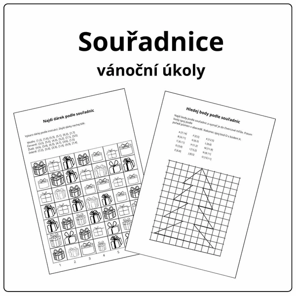 Souřadnice - vánoční úkoly