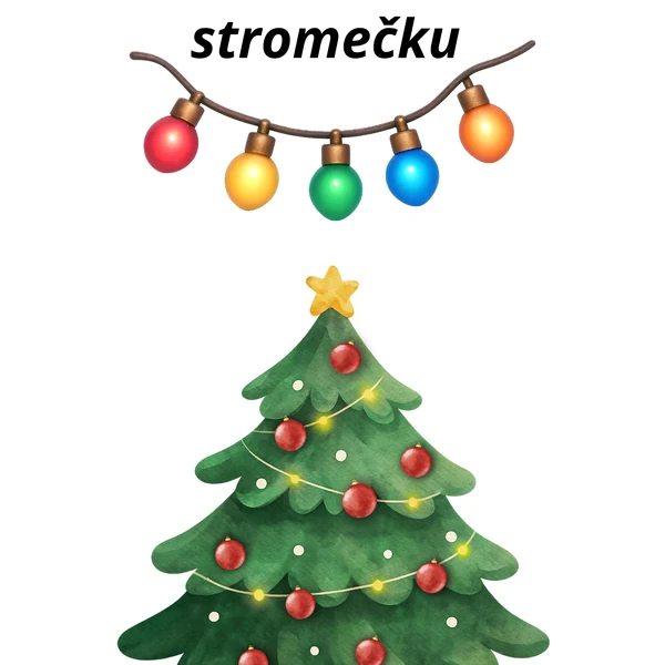 Zdobení vánočního stromečku 