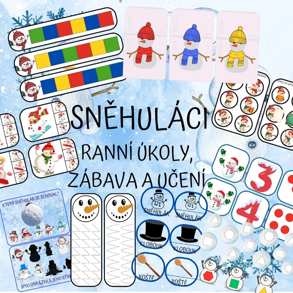 SNĚHULÁCI - ranní úkoly, zábava a učení