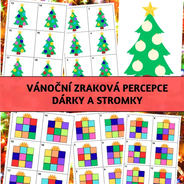Vánoční zraková percepce: Dárky a stromky