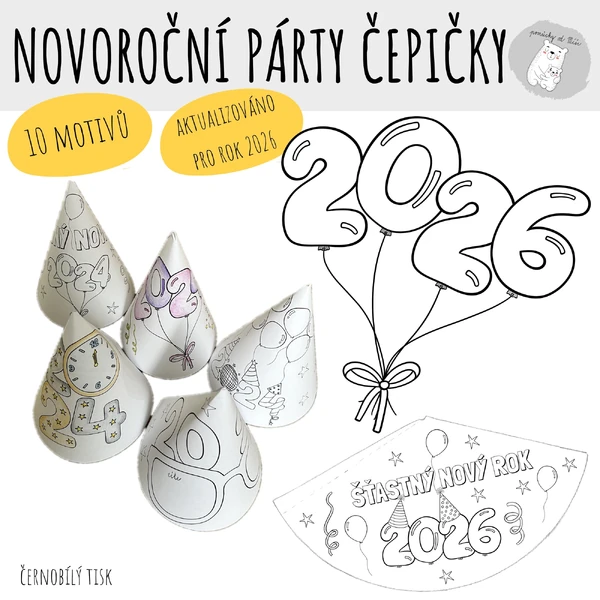 Novoroční párty čepičky 