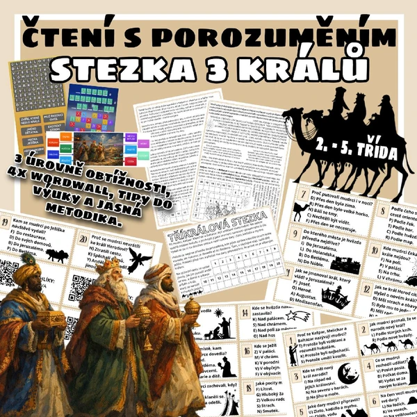 Stezka - TŘI KRÁLOVÉ - čtení s porozuměním