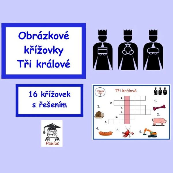 Obrázkové křížovky Tři králové