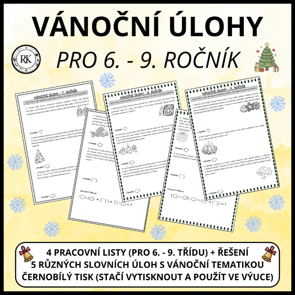 Vánoční slovní úlohy (6. - 9. ročník)