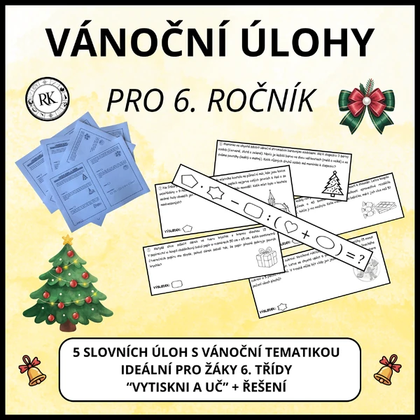 Vánoční slovní úlohy (6. ročník)