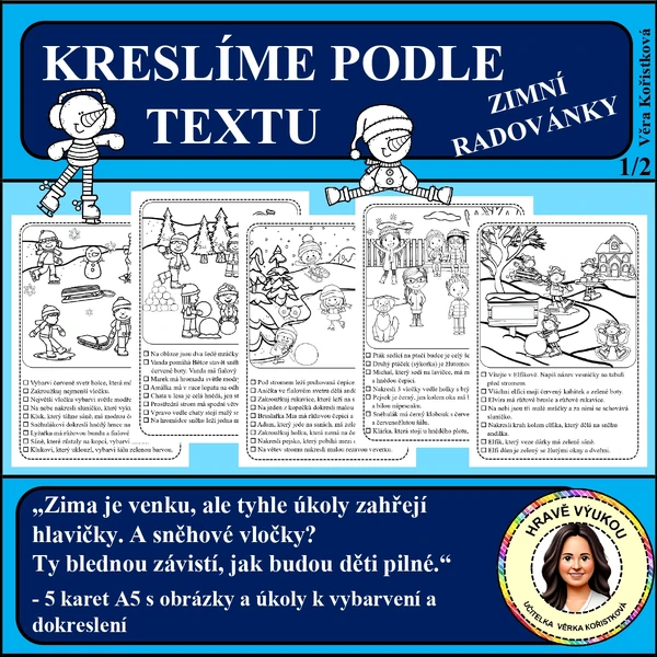 KRESLÍME PODLE TEXTU – ZIMNÍ RADOVÁNKY