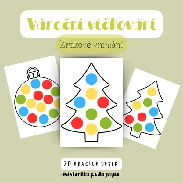 Vánoční víčkování - zrakové vnímání