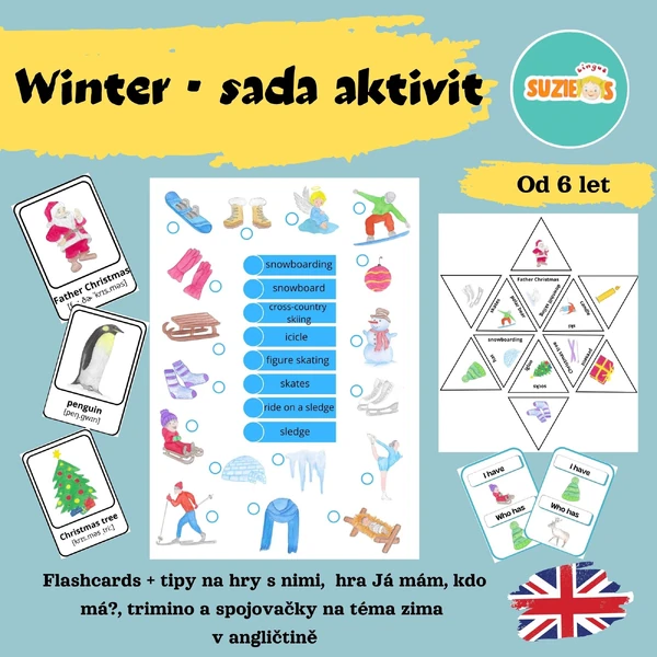 Zima - sada aktivit v angličtině