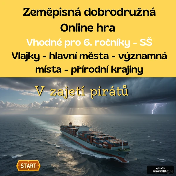 V zajetí pirátů - zeměpisná online hra