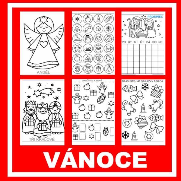 Vánoce - pracovní listy