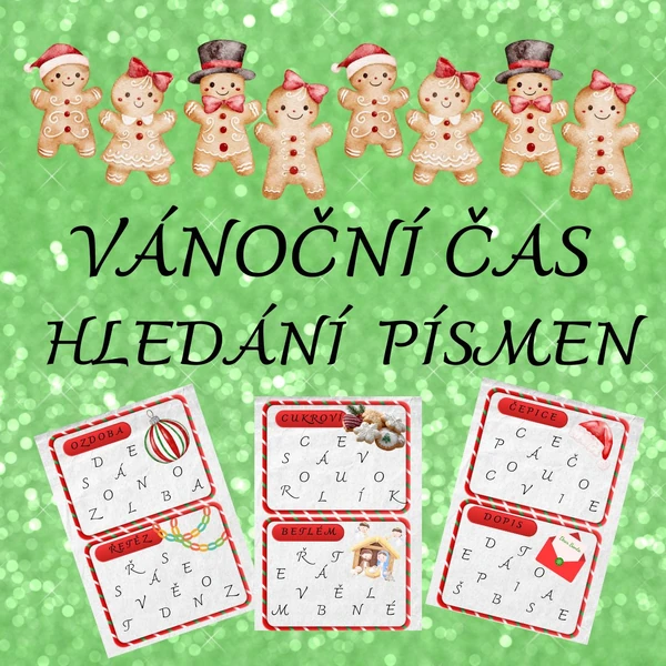 VÁNOČNÍ ČAS - hledání písmen